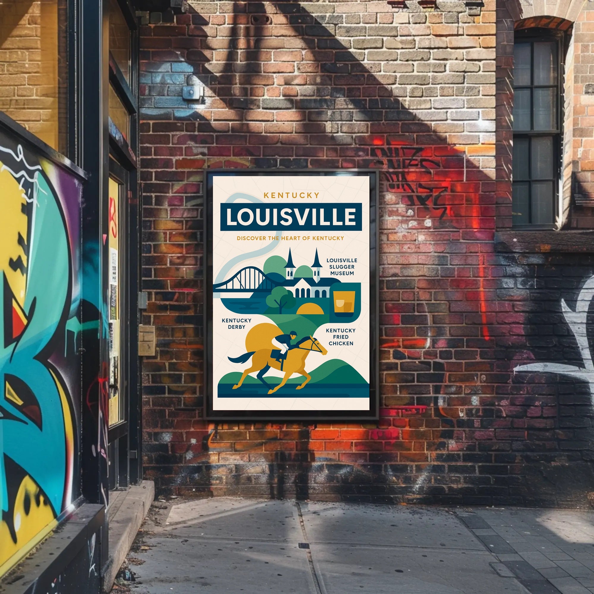 Louisville Charm: Modern Travel Poster PosterGoat