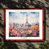 Vibrant Paris Scene with Eiffel Tower Travel Poster
