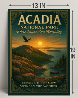 Serene Sunset Over Acadia National Park Landscape Poster