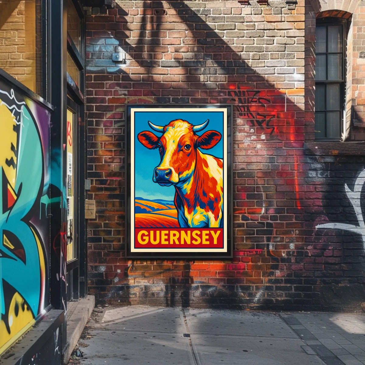 Guernsey Cow Art Poster
