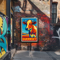 Guernsey Cow Art Poster