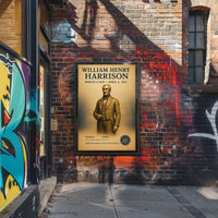 William Henry Harrison Vintage Historical Presidential Poster PosterGoat
