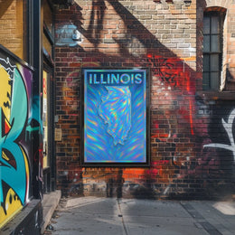 Illinois A Vibrant Tribute Poster