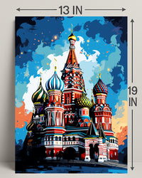Vibrant Kremlin Illustration Poster