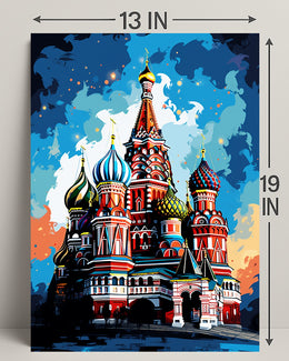 Vibrant Kremlin Illustration Poster