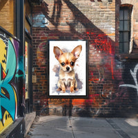 Chihuahua Watercolor Portrait Poster Art Print