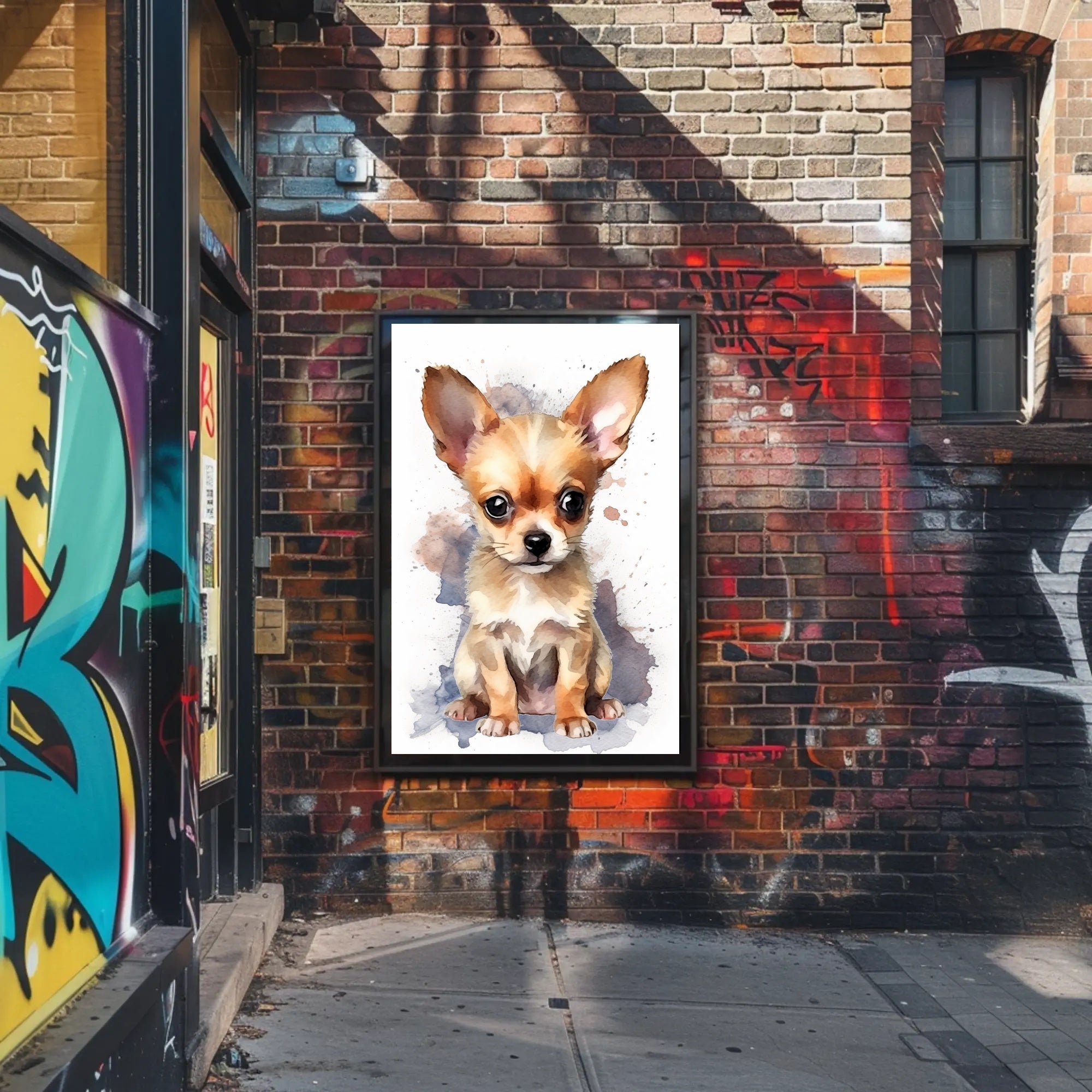Chihuahua Watercolor Portrait Poster Art Print