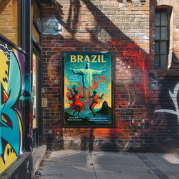 Christ the Redeemer and the Spirit of Carnival Poster PosterGoat