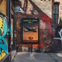 Barkley-Grow T8P-1 Vintage Aviation Poster Art