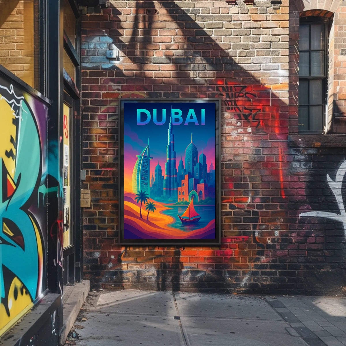 Dubai Dreamscape Skyline Poster For Travel Art Lovers Decor