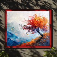 Autumn Tree Abstract Impressionist Art Poster Print
