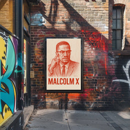 Malcolm X Iconic Leader Poster