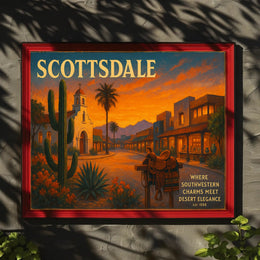 Scottsdale Desert Charm Travel Poster Print