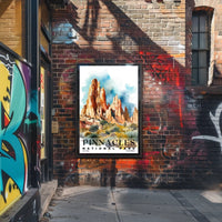 Pinnacles Watercolor Wall Art Poster