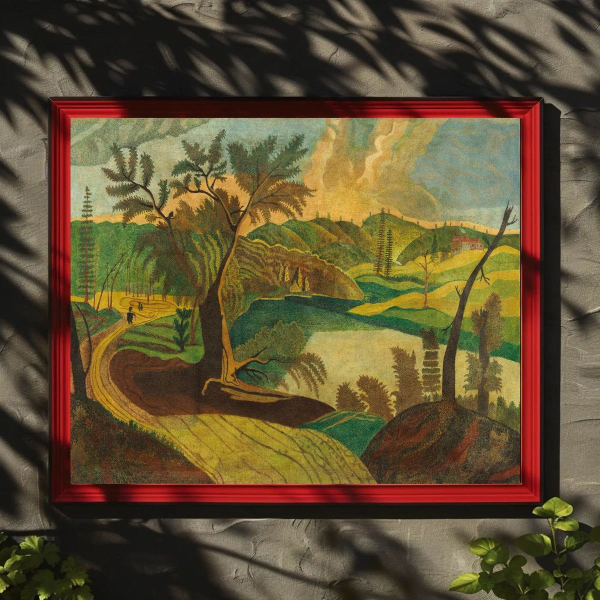 Idyllic European Countryside Landscape: Abstract or Artistic Poster
