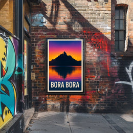 Bora Bora Sunset Poster