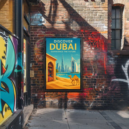Dubai City Poster Modern Skyline Art For Travel Lovers
