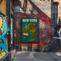 New York Nostalgia Cityscape Poster Vintage Wall Art