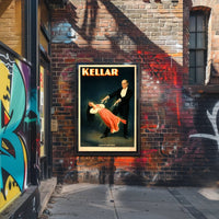 Vintage Levitating Magician Magic Show Historical Poster
