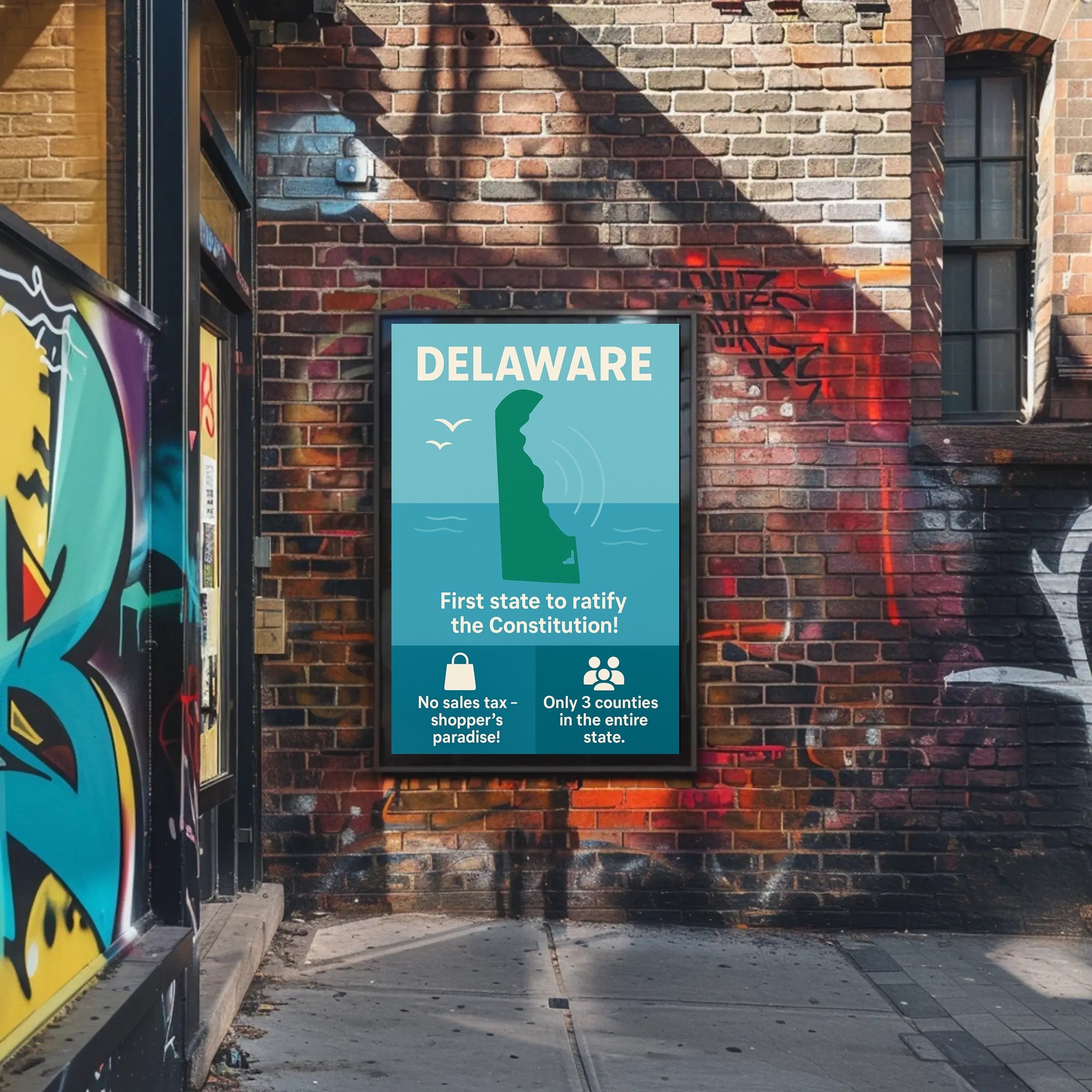 Delaware Shoppers Paradise Wall Art Print PosterGoat
