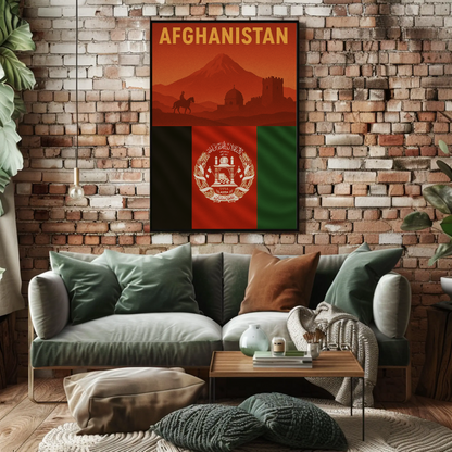 Afghan Heritage Journey: Vintage Travel Poster
