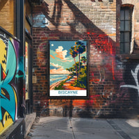 Biscayne National Park Vibrant Tropical Travel Poster