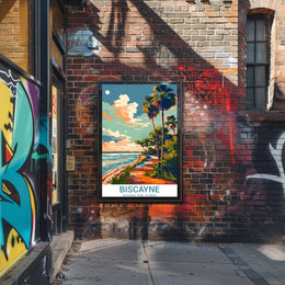 Biscayne National Park Vibrant Tropical Travel Poster