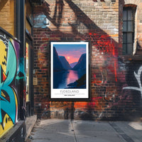 Fjordland Sunset Travel Poster