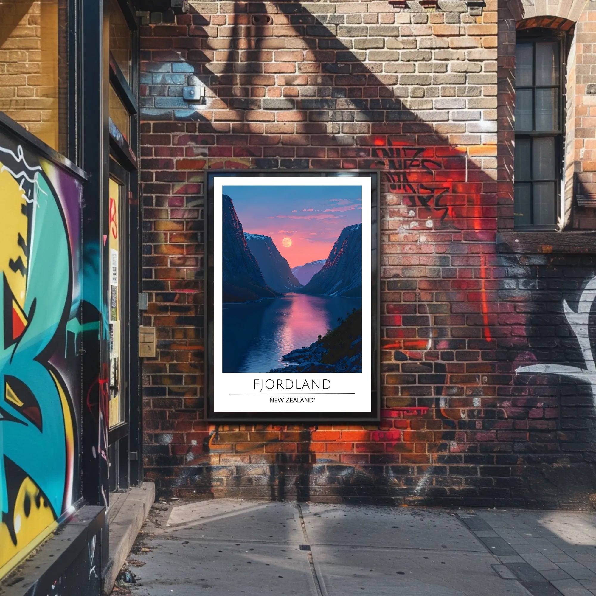 Fjordland Sunset Travel Poster