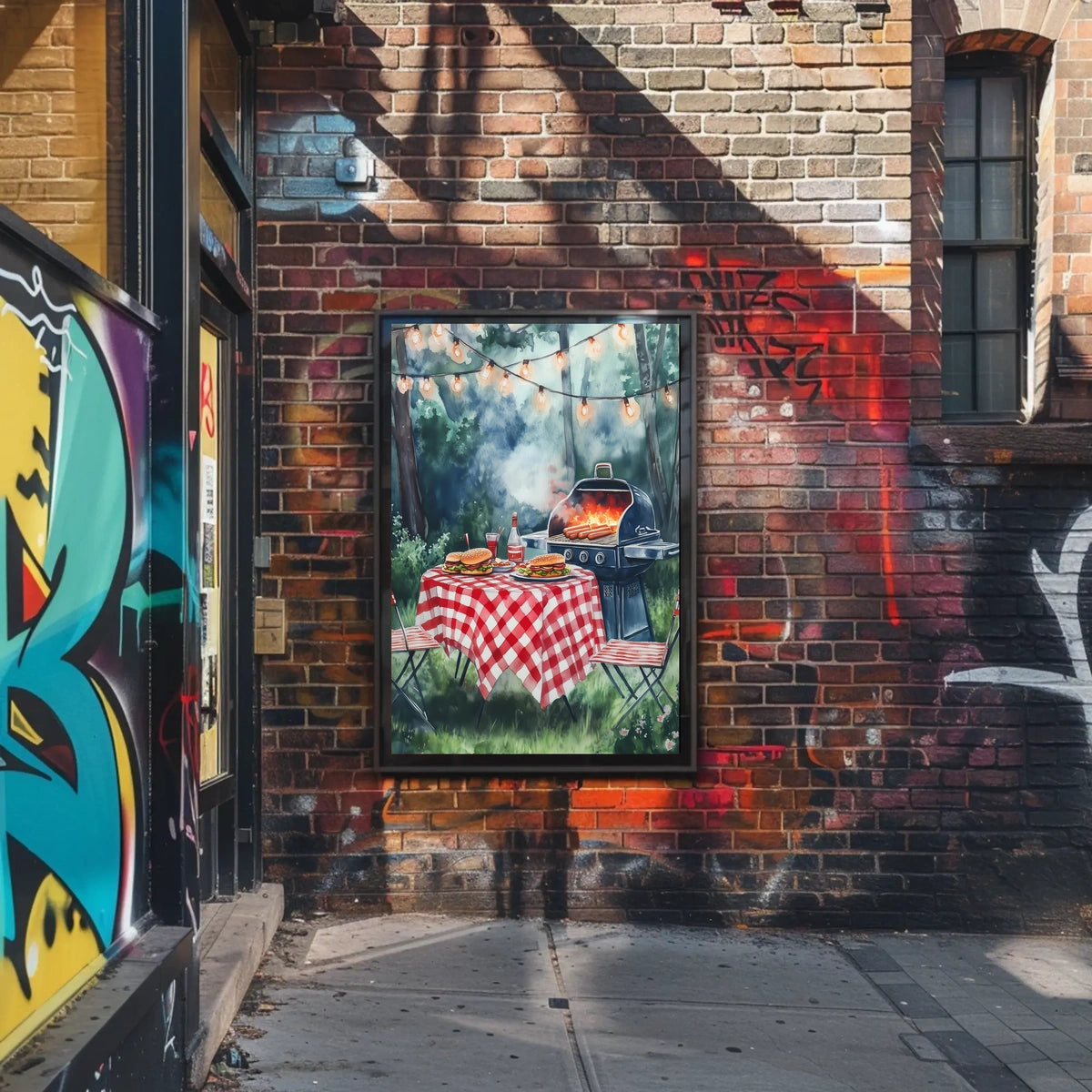 summer barbecue scene Poster