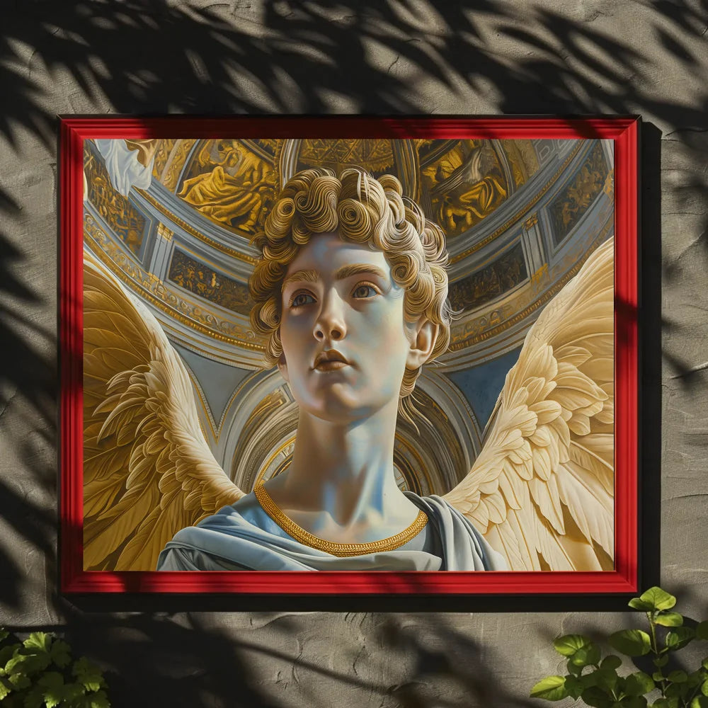 Renaissance Angelic Figure in Majestic Cathedral Setting