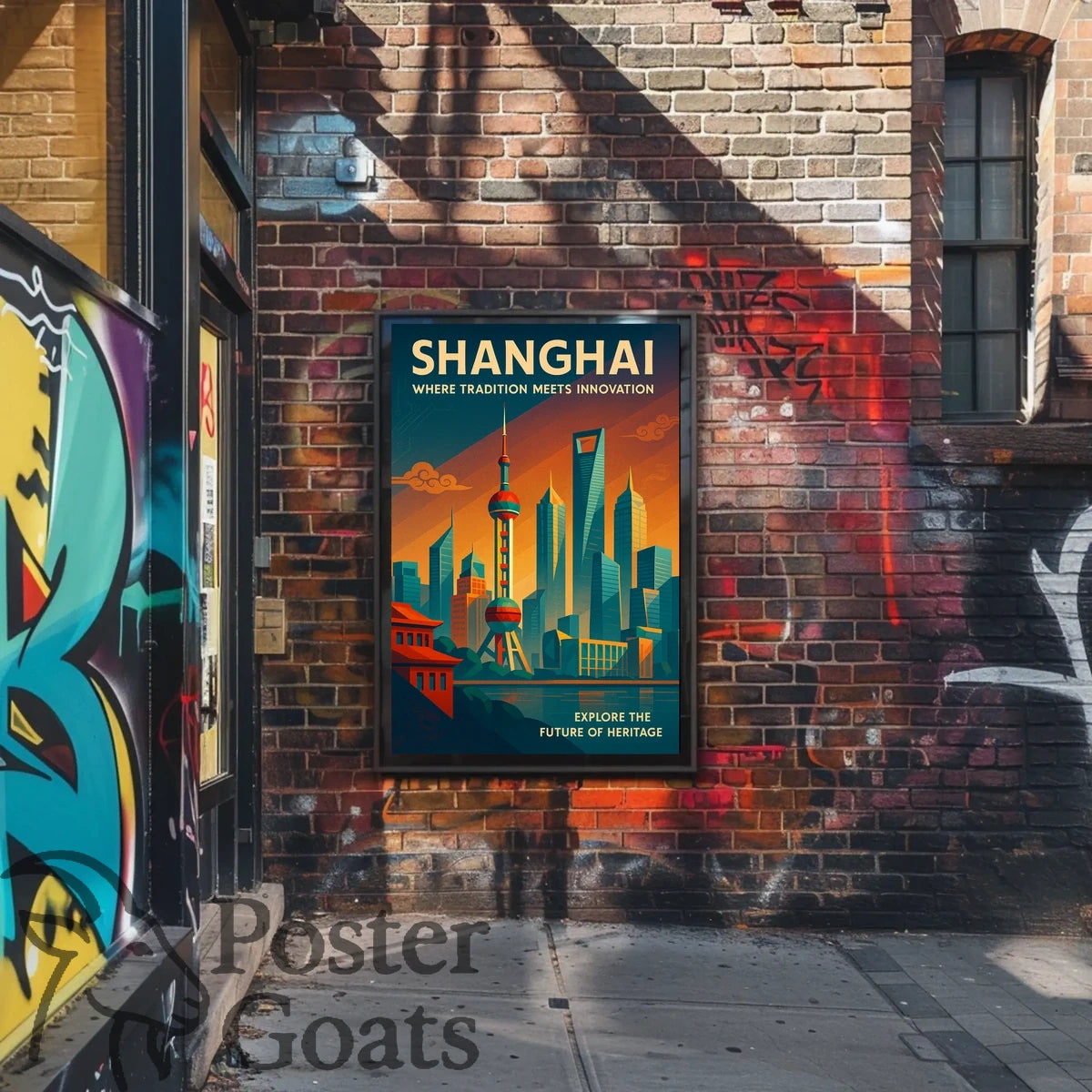 Shanghai: Tradition Meets Innovation Urban or Cityscape Poster