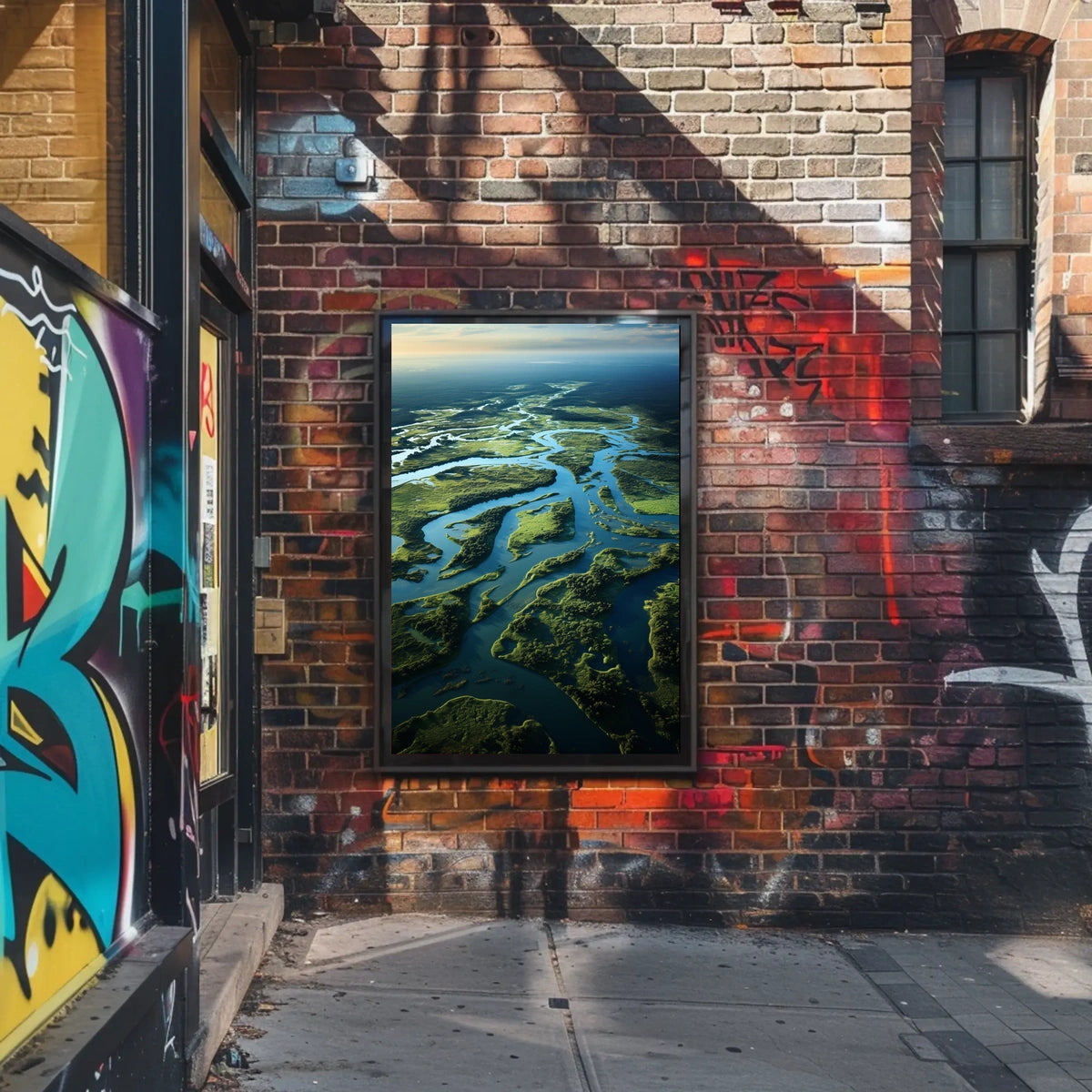 Serene River Landscape Poster