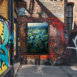 Serene River Landscape Poster