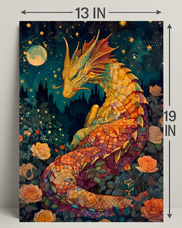 Mystical Dragon Garden Enchantment Fantasy or Mythology Poster