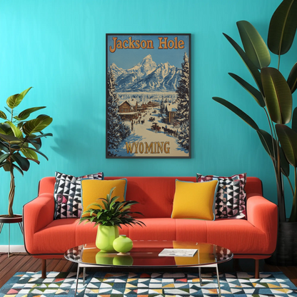 Jackson Hole Wyoming Vintage Poster - Wild West