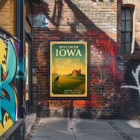 Iowa Countryside Vintage Travel Poster
