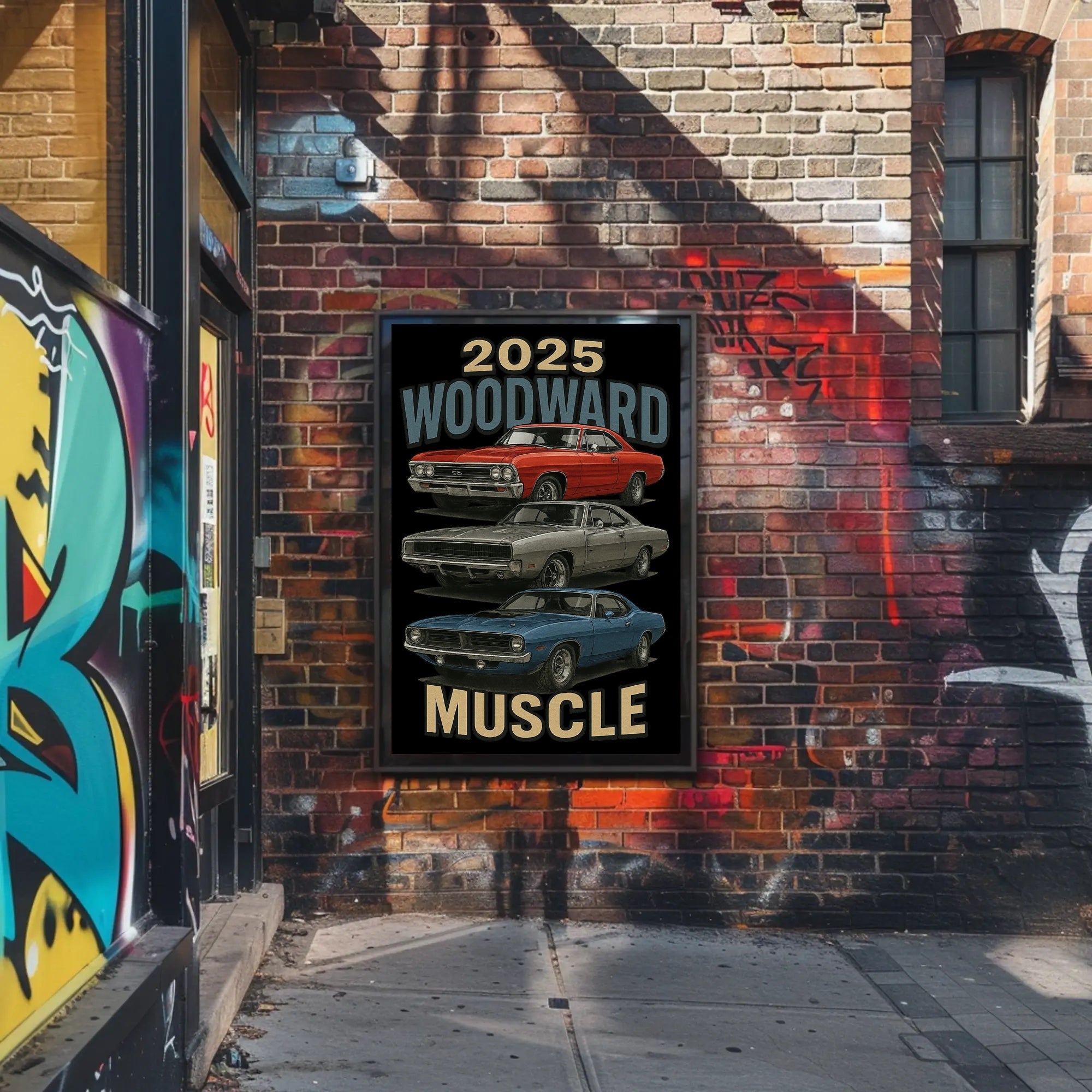 Classic Vintage Muscle Car Event Poster