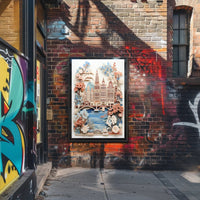 Whimsical Cityscape Poster