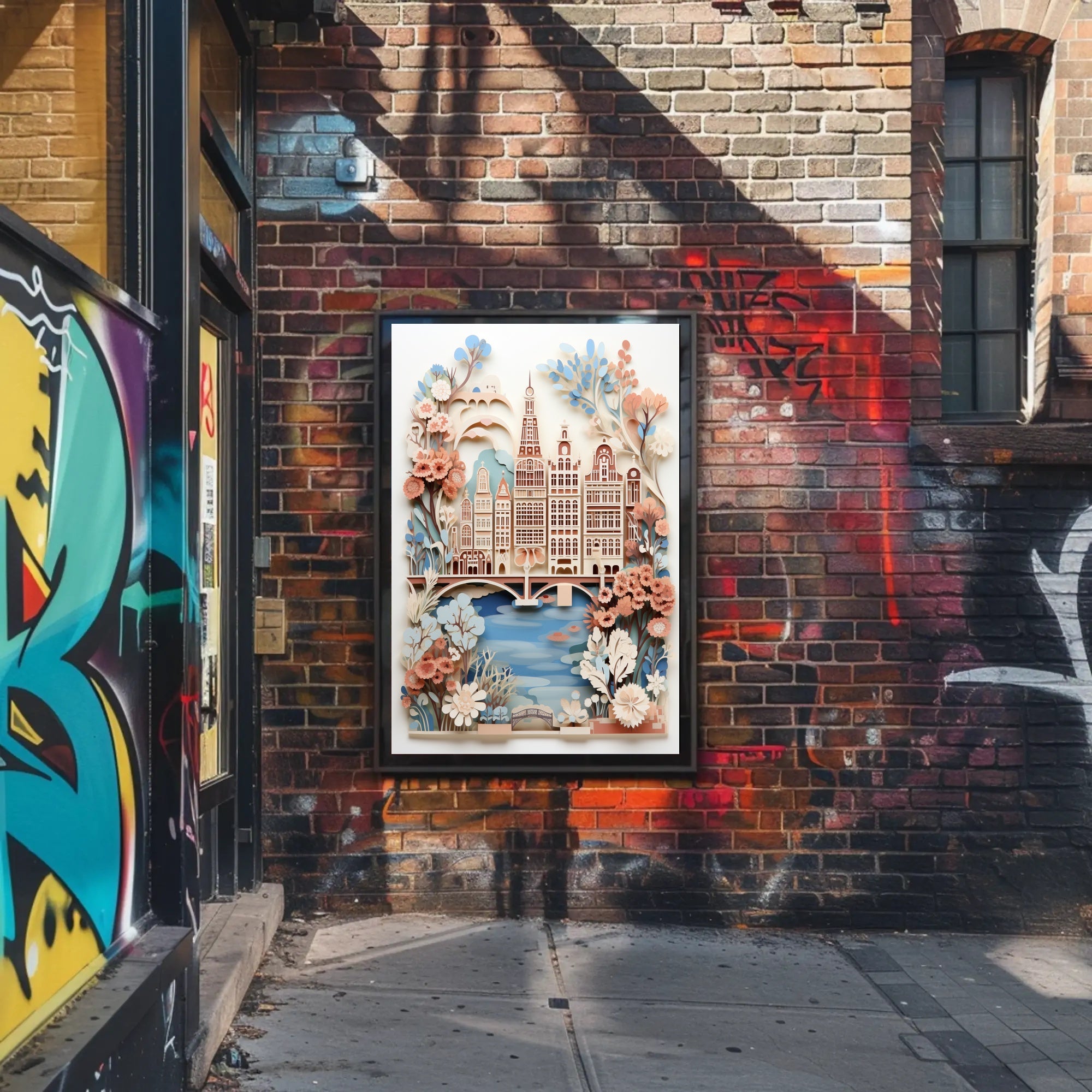 Whimsical Cityscape Poster