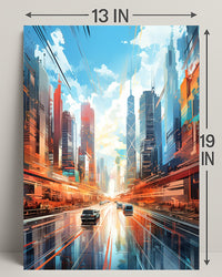 Futuristic Urban Landscape Poster