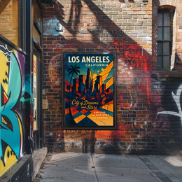 Los Angeles City Of Dreams And Stars Poster