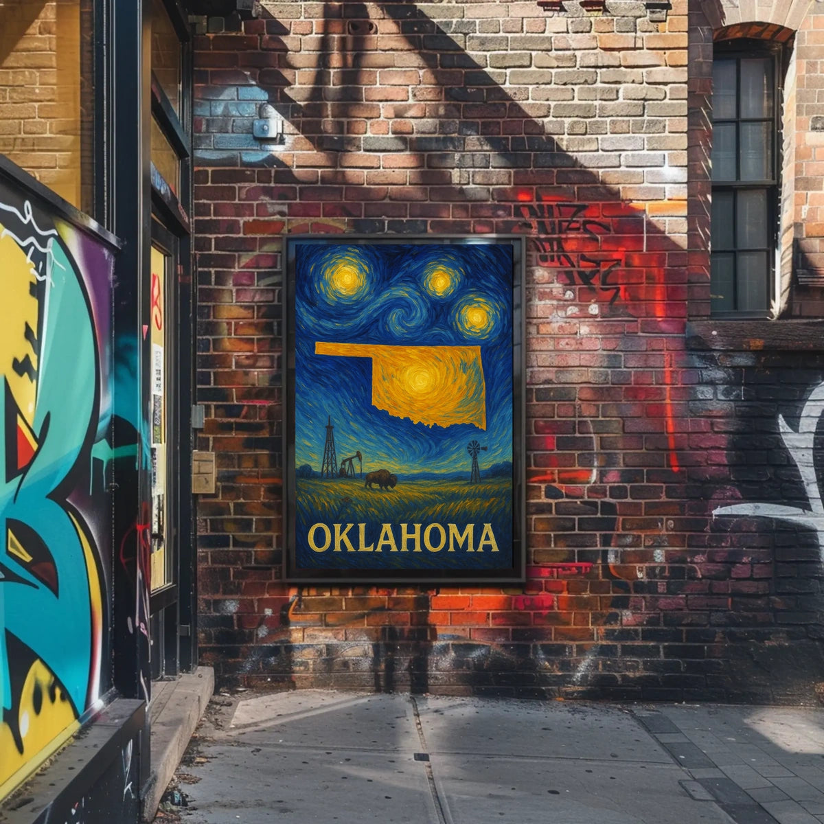 Oklahoma Starry Night Tribute Poster