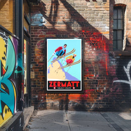 Zermatt Skiing Adventure Poster PosterGoat