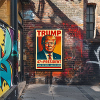 Trump 47th President Pop Art Wanderlust Poster