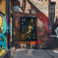Babe Ruth Vintage Baseball Legend Sports Poster