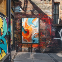 Fluid Energy: Vibrant Abstract, Artistic, or Pop Culture Poster