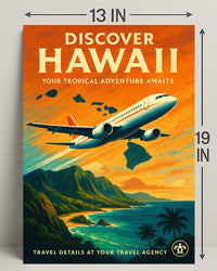 Discover Hawaii Travel Poster Art Print PosterGoat