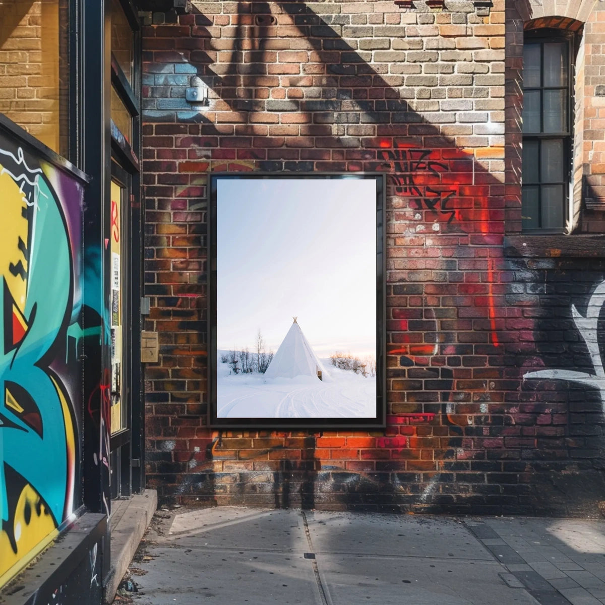 Tranquil Winter Landscape Minimalistic Artistic Poster