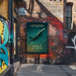 Eagle of the Sky F22 Raptor Poster for Aviation Enthusiasts